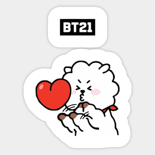 bt21 bts exclusive design 68 Sticker by Typography Dose